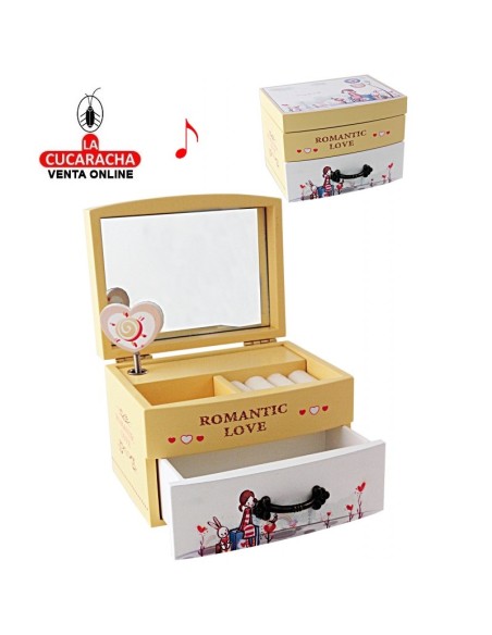 Joyero musical madera ROMANTIC LOVE.