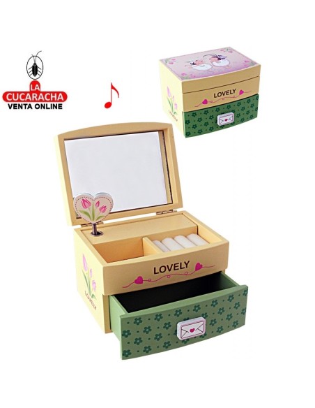Joyero musical madera LOVELY.