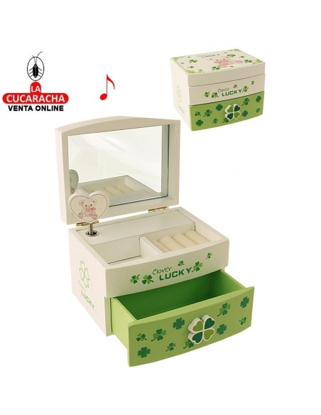Joyero musical madera LUCKY BEAR.