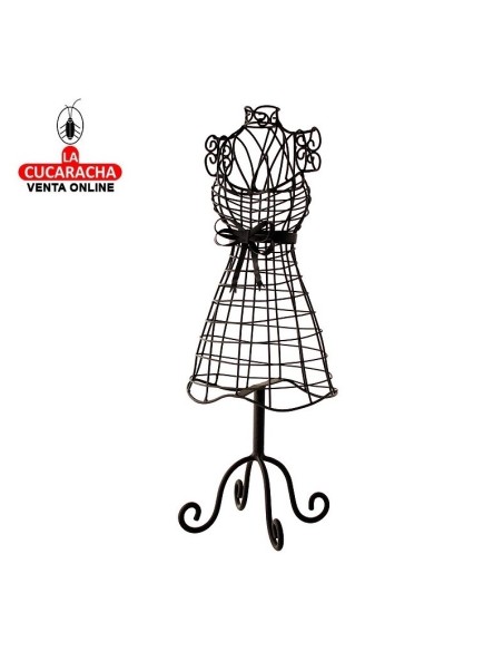 Joyero Maniquí cuelga pendientes metal envejecido.