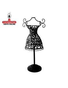 Joyero Maniquí cuelga pendientes metal envejecido.