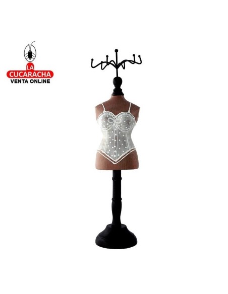 Joyero Maniquí cuelga pendientes.