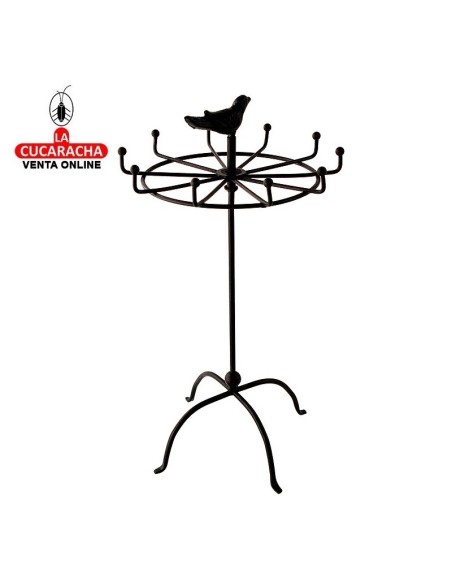 Joyero cuelga pendientes giratorio metal envejecido.