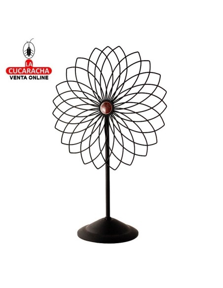 Joyero cuelga pendientes flor rosa metal envejecido.