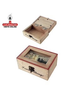 Joyero-caja costura madera...