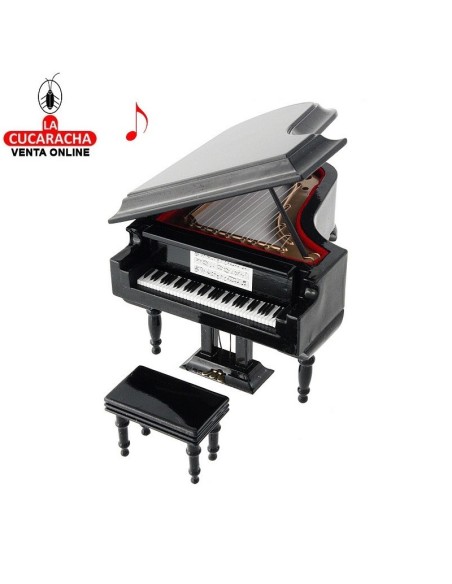 Miniatura-Piano cola madera caja música-2.