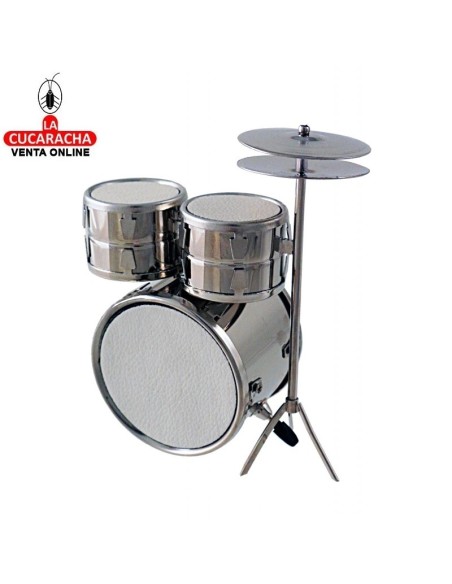 Miniatura-Batería metal cromado.