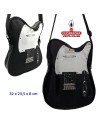 Bolso bandolera forma guitarra piel sintetica.