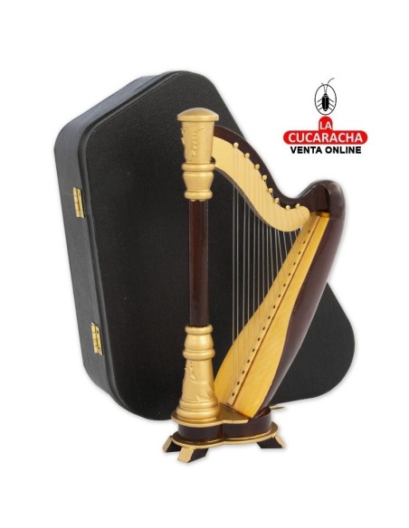 Miniatura-Arpa decorativa madera.