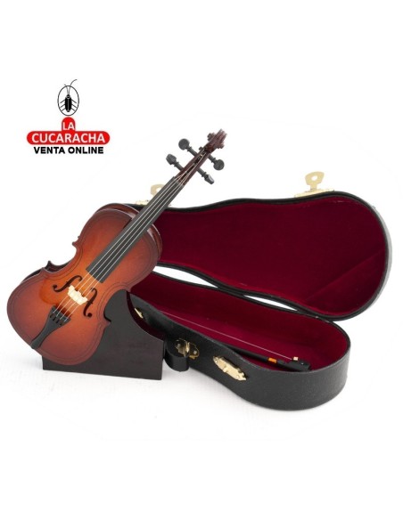 Miniatura-Violonchelo madera decorativo.