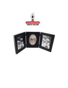 PORTAFOTOS DOBLE CON RELOJ...
