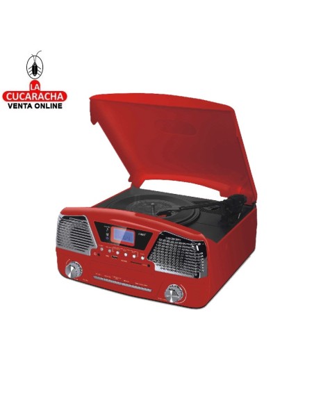 RADIO DIGITAL RETRO CON TOCADISCOS.