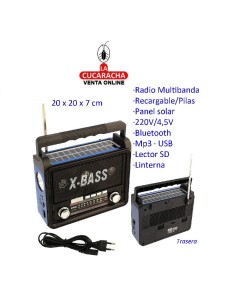 RADIO MULTIBANDA RECARGABLE.