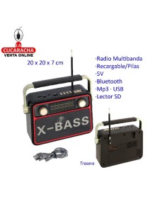 RADIO MULTIBANDA RECARGABLE.