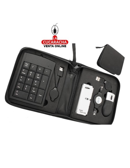 Estuche PC con 4 accesorios.