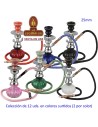 Cachimba-Shisha-Narguile 25 cm. «SINAI» cristal 1 manguera cajón 12 unidades.