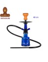 Cachimba-Shisha-Narguile 40 cm. «MASCAT» azul de cristal.