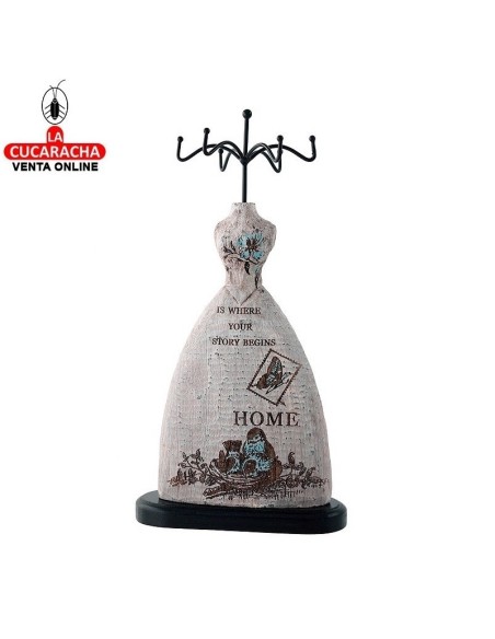 Joyero Maniquí cuelga pendientes vestido decorado «Correo postal».