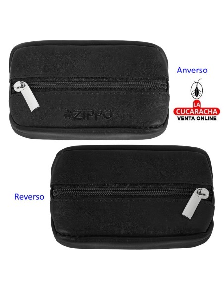 Monedero piel «Zippo» Carbon.