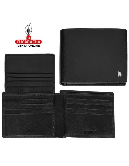 Cartera piel «Zippo» Black.