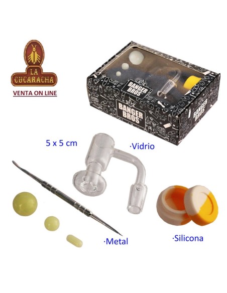 Bong-Set banger cristal 5cm.