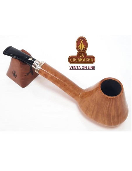 Pipa italiana artesana BENT BILLIARD BRANDY Fiamma Di Re -2 CORONE PLUS- lisa.