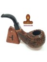 Pipa italiana artesana BILLIARD RAINDROP Fiamma Di Re -EPICA FIAMMATA- rugosa.