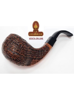 Pipa italiana artesana BILLIARD RAINDROP Fiamma Di Re -EPICA FIAMMATA- rugosa.