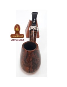 Pipa italiana artesana BENT BILLIARD BRANDY Fiamma Di Re -2 CORONE- lisa.