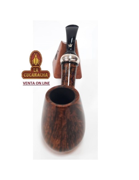 Pipa italiana artesana BENT BILLIARD BRANDY Fiamma Di Re -2 CORONE- lisa.