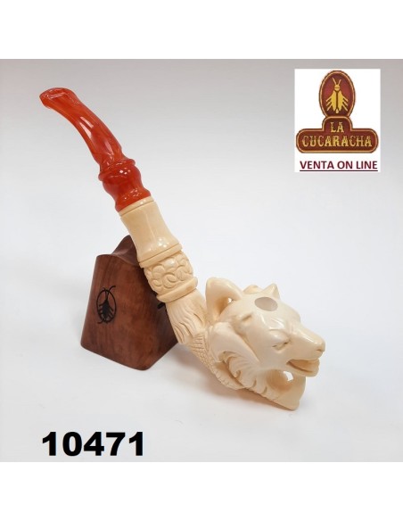 ALTINAY-PIPA CIGARRILLO HOLDERS ESPUMA MAR  FREEHAND LOBO CON GARRAS.