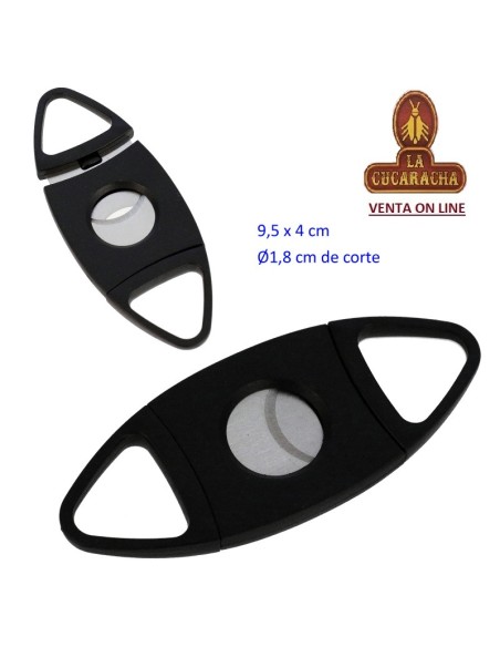 Caja 24 cortapuros acrílico negro elipse 1.80 cm de corte.