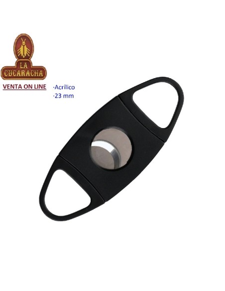 Cortapuros acrílico negro elipse 23 mm.