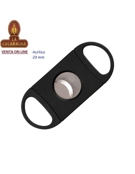 Cortapuros acrílico negro ovalado 23 mm.