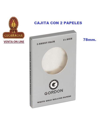 GORDON-PACK 20-CAJITA 2 PAPEL LIAR 78MM. ORO BLANCO.