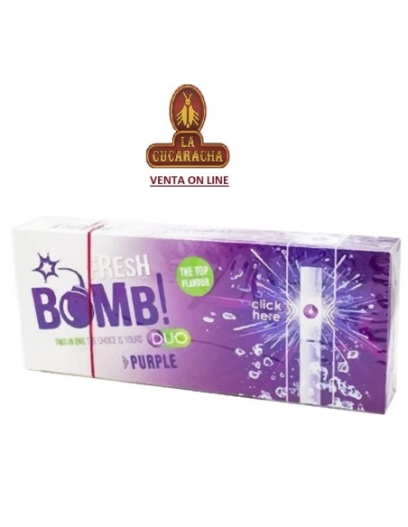 freshbomb-Caja 100 Tubos cigarrillo vacios CAPSULA purple.