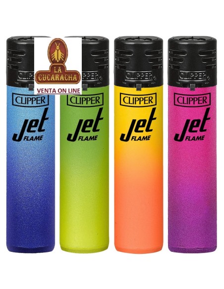 CLIPPER JET FLAME-EXPOSITOR 48 encendedores «METALLIC GRADIENT 4».