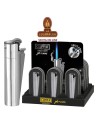 CLIPPER JET FLAME PIEDRA ESTUCHE-EXPOSITOR 12 encendedores «SILVER».