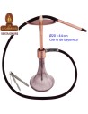 HORUS-Shisha aluminio oro rosa base cristal 44cm.