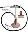 HORUS-Shisha aluminio base cristal 45cm.
