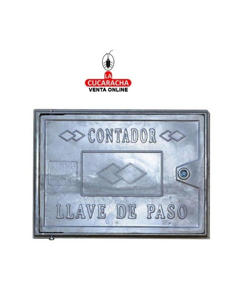 TAPA CONTADOR AGUA LLAVE DE PASO ALUMINIO 25X35