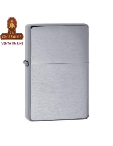ZIPPO-ENCENDEDOR Vintage Brushed Chrome without slashes.