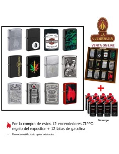 ZIPPO-Expositor madera 12...