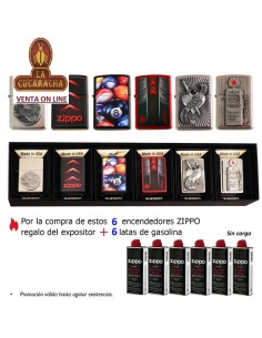 ZIPPO-Expositor madera 6...