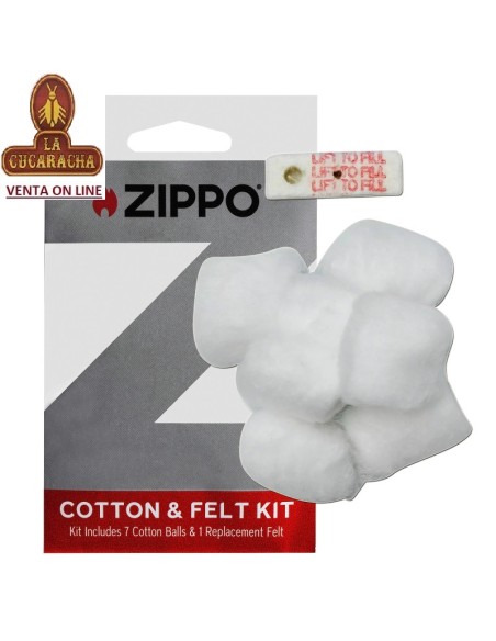 ZIPPO-Repuesto encendedor algodón y fieltro.