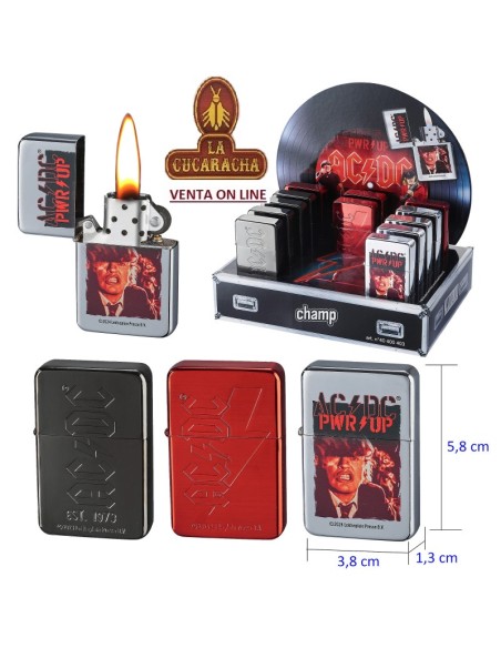 CHAMP-Encendedor piedra y gasolina AC-DC.