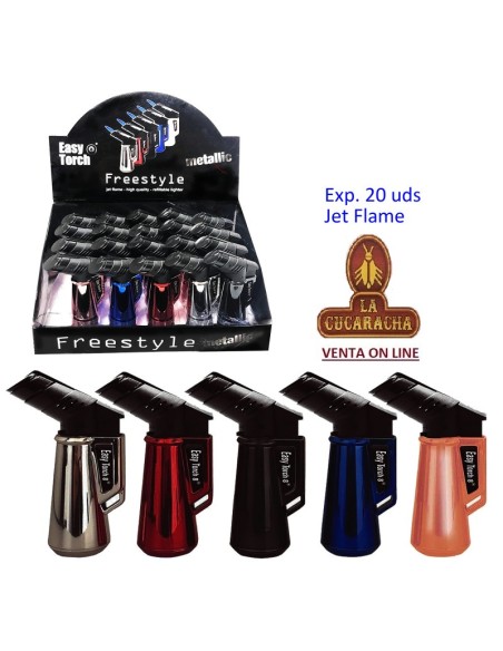 CHAMP-Encendedor turbo jet «Easy Torch» freestyle metallic.