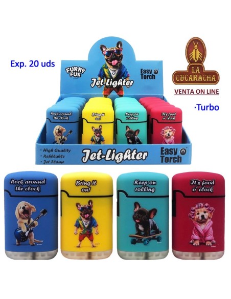 Encendedor turbo jet «Easy Torch 8 Fun Dogs».