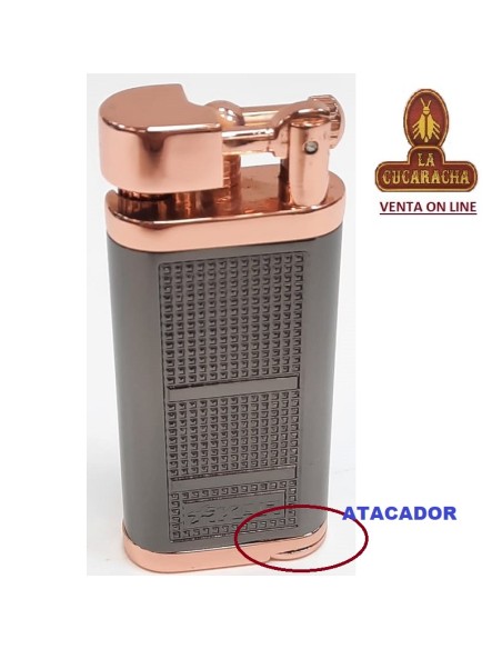 XIKAR-Encendedor pipa PIPELINE BLACK ROSE con atacador y raspador.