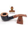 MOLINA CARAMELA-PIPA FUMAR BREZO BENT BILLIARD POT RUGOSA.